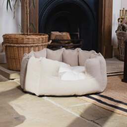 Lords and Labradors Herringbone High Wall Dog Bed