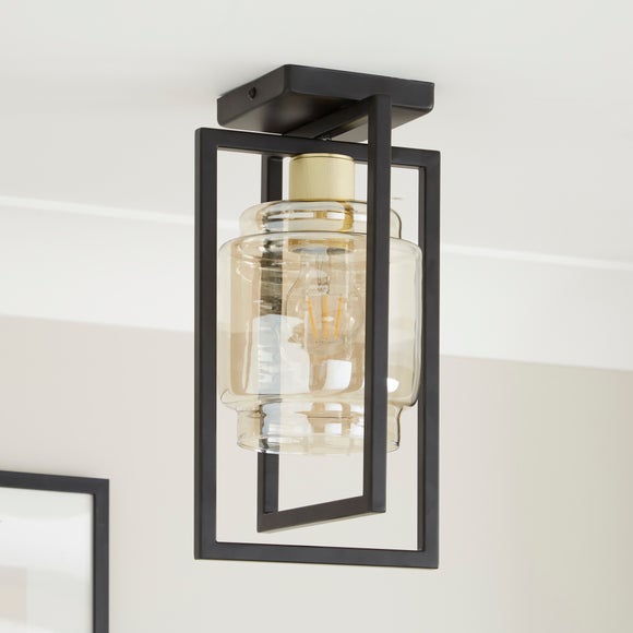 Seattle Industrial Flush Ceiling Light - image 1