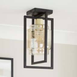 Seattle Industrial Flush Ceiling Light - thumbnail 1