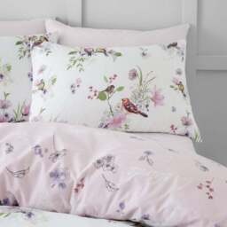 Catherine Lansfield Songbird Reversible Duvet Cover & Pillowcase Set - thumbnail 2