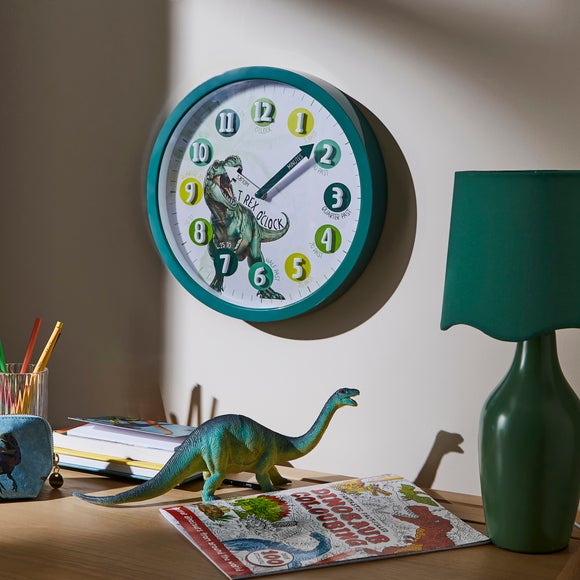 Kid's Dino Tell The Time Wall Clock - image 1