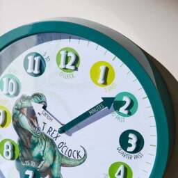 Kid's Dino Tell The Time Wall Clock - thumbnail 2
