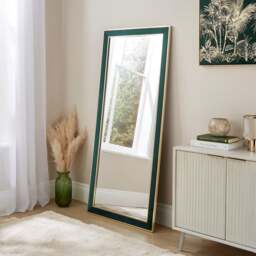 Velour Fabric Full Length Leaner Mirror - thumbnail 1