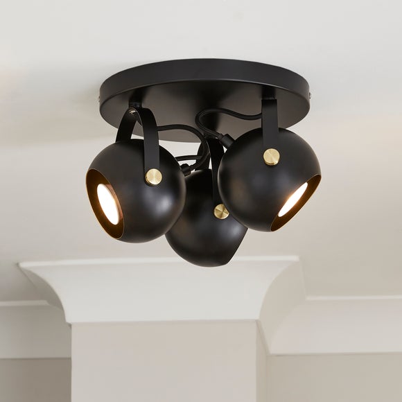 Elements Olympya 3 Light Adjustable Semi Flush Spotlight - image 1