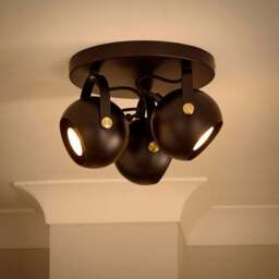 Elements Olympya 3 Light Adjustable Semi Flush Spotlight - thumbnail 2