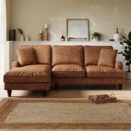 Beatrice Relaxed Faux Leather Corner Storage Sofa Bed - thumbnail 2