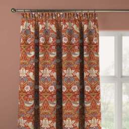 William Morris at Home Strawberry Thief Velvet Made to Measure Curtains - thumbnail 4