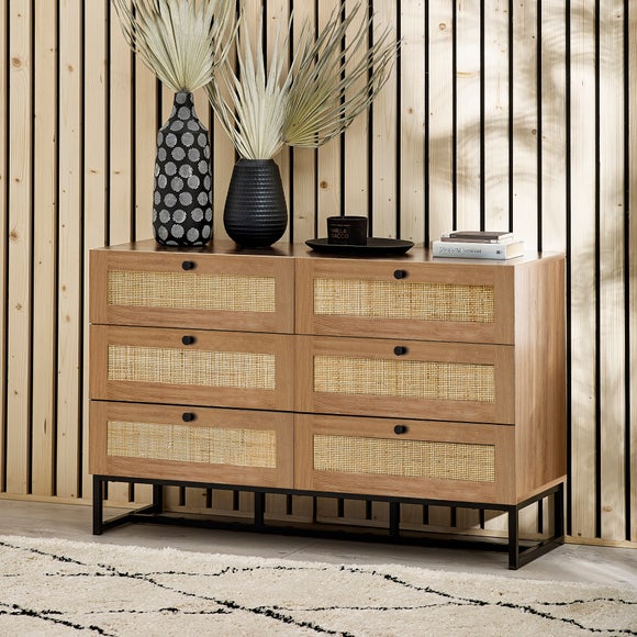 Hollis 6 Drawer Chest, Oak - image 1