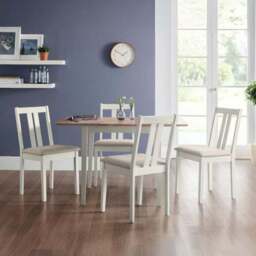 Rufford 4 Seater Two-Tone Dining Table, Ivory - thumbnail 6