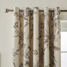 Bridget Etched Floral Blackout Eyelet Curtains - thumbnail 1