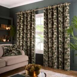 Velvet Trees Eyelet Curtains - thumbnail 2