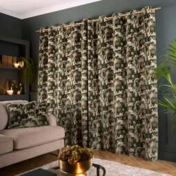 Velvet Trees Eyelet Curtains - thumbnail 4
