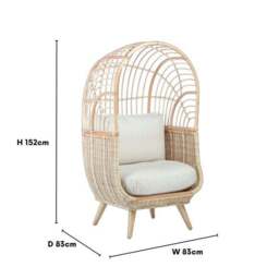 Desser Cocoon Rattan Chair - thumbnail 3