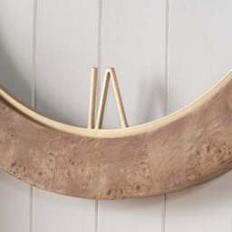 Newborough Burr Wood Effect Open Face Round Wall Clock - thumbnail 4