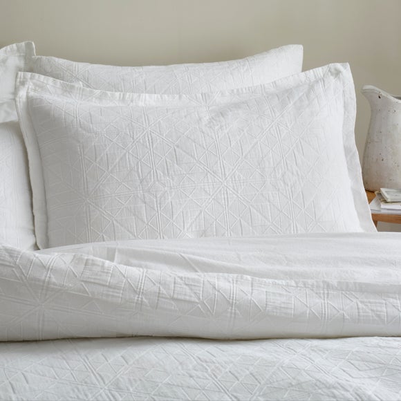 Geo Matalasse Jacquard 100% Cotton Oxford Pillowcase - image 1