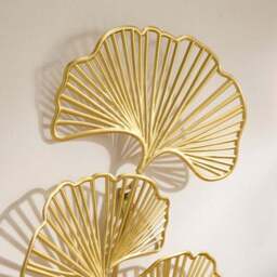 Gold Ginkgo Leaf Metal Wall Art - thumbnail 2