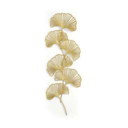 Gold Ginkgo Leaf Metal Wall Art - thumbnail 3