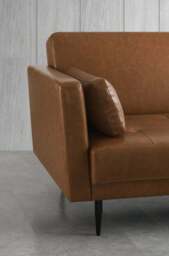 Selma Faux Leather Corner Double Sofa Bed - thumbnail 4