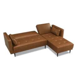 Selma Faux Leather Corner Double Sofa Bed - thumbnail 6