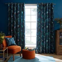 Kingfisher Eyelet Curtains - thumbnail 2