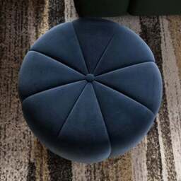 Pumpkin Velvet Footstool - thumbnail 4