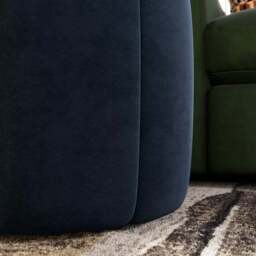 Pumpkin Velvet Footstool - thumbnail 2