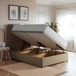 Luxury Side Ottoman Bed Frame, Chenille - thumbnail 2