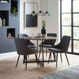 Shea Set of 2 Dining Chairs, Faux Leather - thumbnail 2