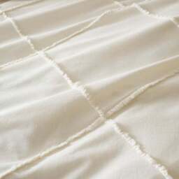 Lotus Tufted 100% Cotton Duvet Cover & Pillowcase Set - thumbnail 3