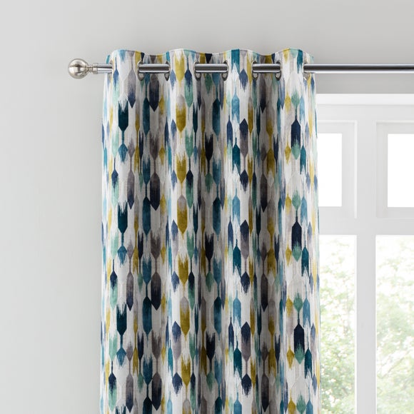 Kelso Cut Velvet Eyelet Curtains - image 1