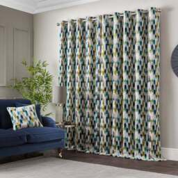 Kelso Cut Velvet Eyelet Curtains - thumbnail 5