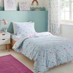 Unicorn Meadow Polycotton Duvet Cover & Pillowcase Set - thumbnail 3