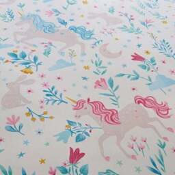 Unicorn Meadow Polycotton Duvet Cover & Pillowcase Set - thumbnail 5