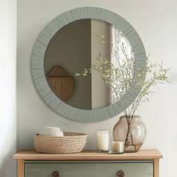 Cedar and Sage Dales Round Wall Mirror - thumbnail 1