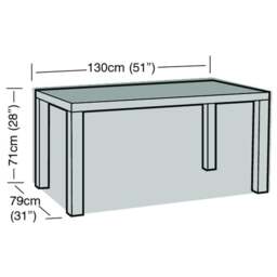 4 Seater Rectangular Garden Table Super Tough Cover - thumbnail 1