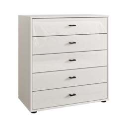 Wiemann Kahla Glass Fronted Large 5 Drawer Chest - thumbnail 3