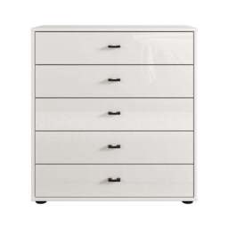 Wiemann Kahla Glass Fronted Large 5 Drawer Chest - thumbnail 2