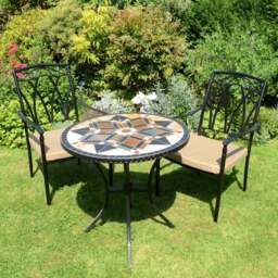 Dallas 76cm Bistro Table Set with 2 Austin Chairs - thumbnail 5