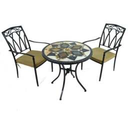 Dallas 76cm Bistro Table Set with 2 Austin Chairs - thumbnail 3