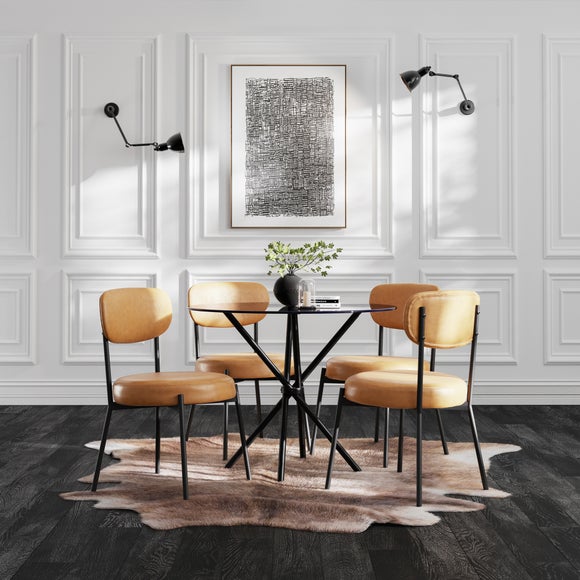 Smith Faux Leather Set of 2 Dining Chairs - image 1