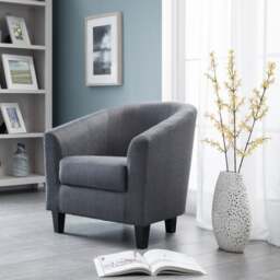 Hugo Linen Tub Chair - thumbnail 1