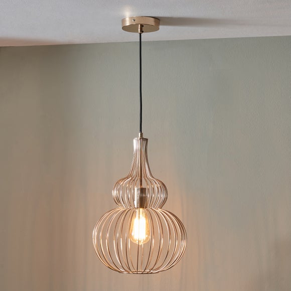 Dania Metal Shaped Wire Pendant Light - image 1