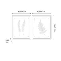 Set Of 2 Green & Natural Fern Framed Canvases - thumbnail 5