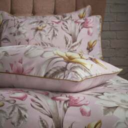 EW by Edinburgh Weavers Lavish Floral Blush 100% Cotton Sateen Pillowcase Pair - thumbnail 3