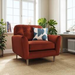 Sven Opulent Velvet Snuggle Chair - thumbnail 1