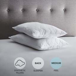 Fogarty Pack of 2 Light & Lofty Warm Waffle Back Sleeper Pillows - thumbnail 1