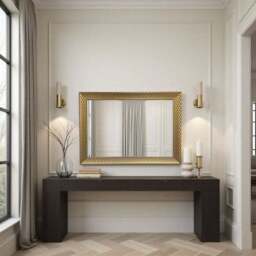 Yearn Diamont Framed Bevelled Rectangle Wall Mirror - thumbnail 3