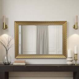 Yearn Diamont Framed Bevelled Rectangle Wall Mirror - thumbnail 1