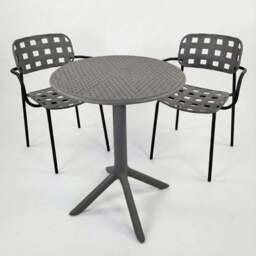 Bergen Round Bistro Table with 2 Karin Armchairs - thumbnail 2
