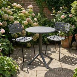 Bergen Round Bistro Table with 2 Karin Armchairs - thumbnail 1